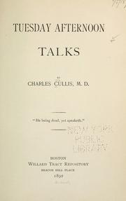 Tuesday afternoon talks