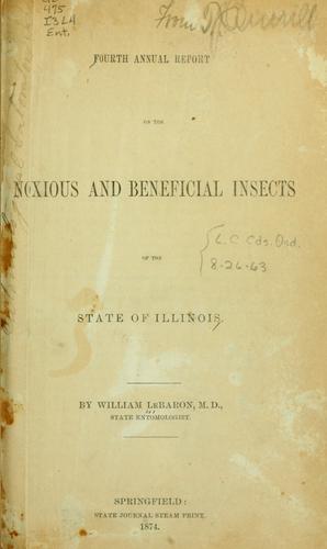 Fourth annual report on the noxious and beneficial insects of the state of Illinois