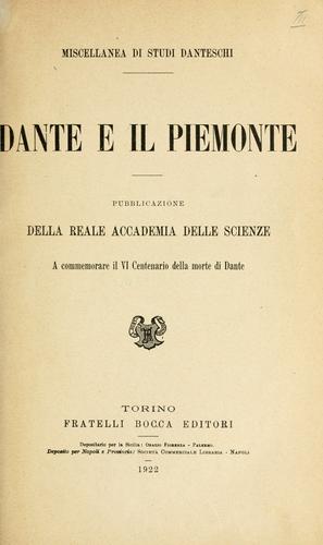 Dante e il Piemonte
