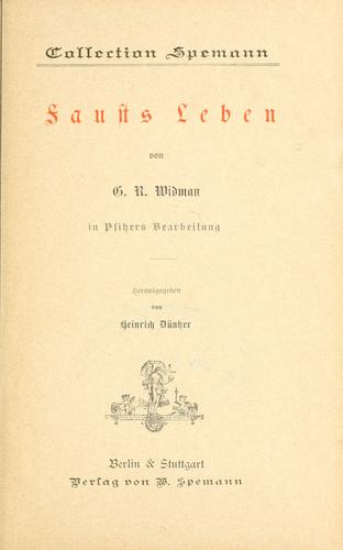 Fausts Leben