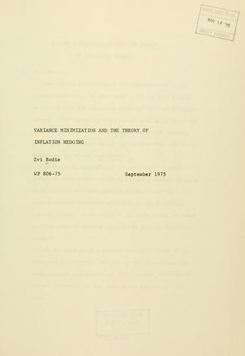 Variance minimization and the theory of inflation hedging