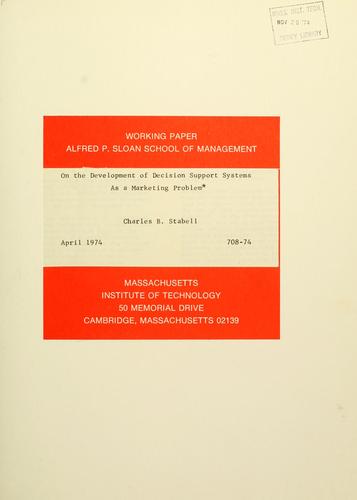 On the development of decision support systems as a marketing problem