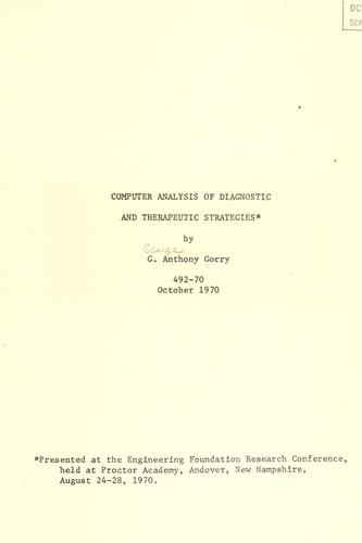 Computer analysis of diagnostic and therapeutic strategies