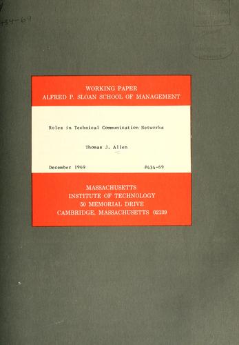Roles in technical communication networks