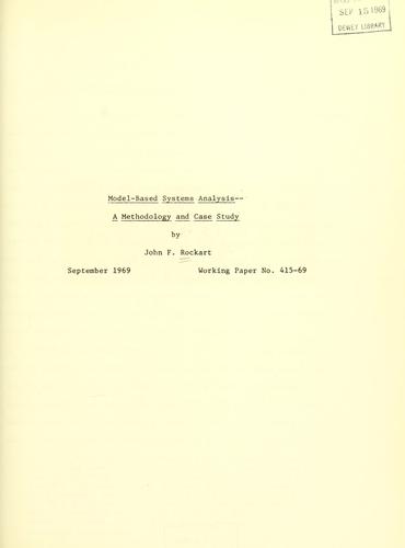 Model-based systems analysis