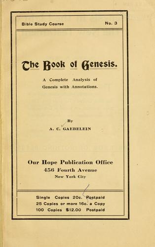 The Book of Genesis