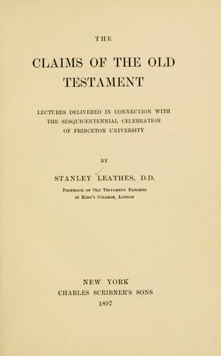 The claims of the Old Testament