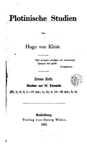 Plotinische Studien