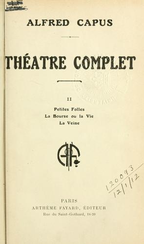 Théâtre complet
