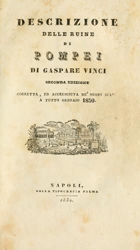 Descrizione delle ruine di Pompei