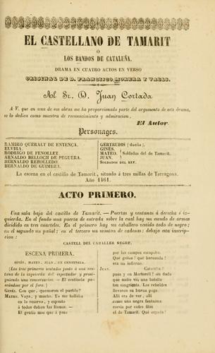 El castellano de Tamarit, o, Los bandos de Cataluña