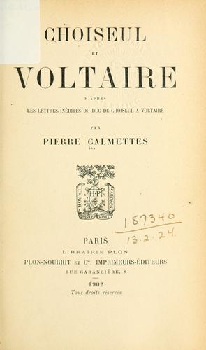 Choiseul et Voltaire