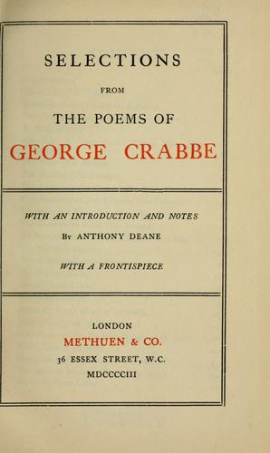 Selections from the poems of George Crabbe