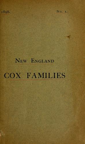 New England Cox families