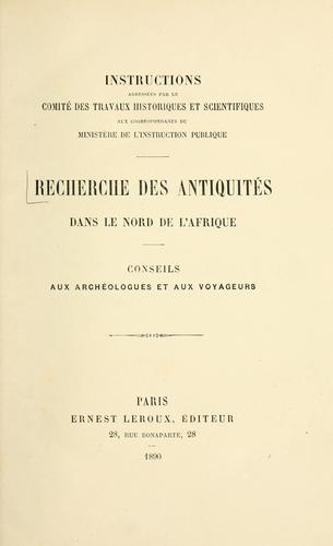Recherche des antiquités dans le nord de l'Afrique