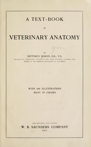 A textbook of veterinary anatomy