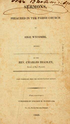 Sermons preached in the Parish Church of High Wycombe, Bucks