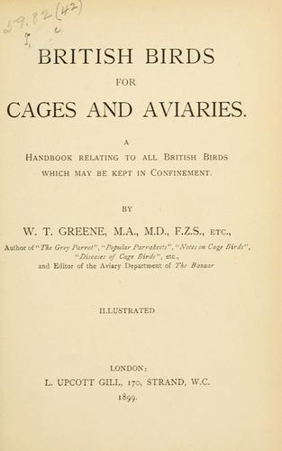 British birds for cages and aviaries