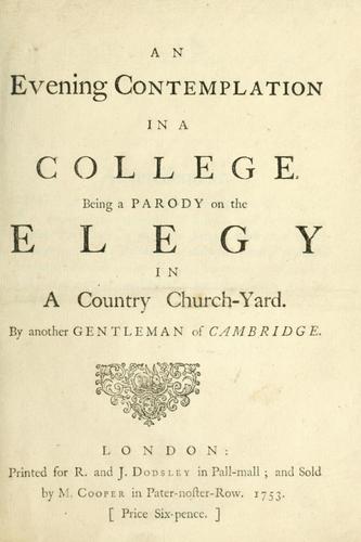 An evening contemplation in a college