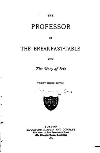 The Professor at the Breakfast-table