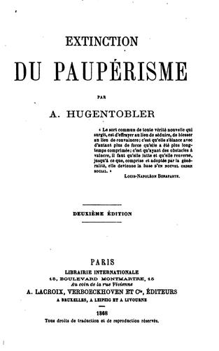 Extinction du pauperisme