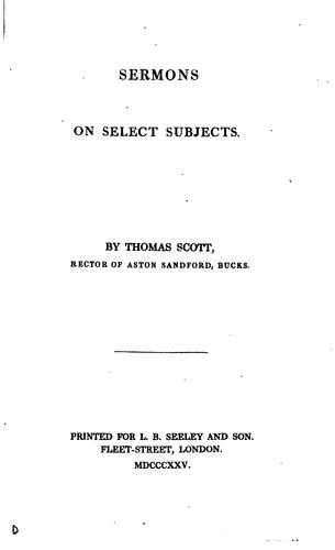 Sermons on select subjects