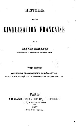 Histoire de la civilisation française