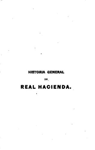 Historia general de Real Hacienda