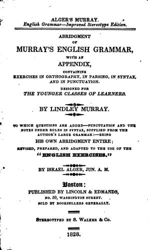 Abridgment of Murray's English Grammar