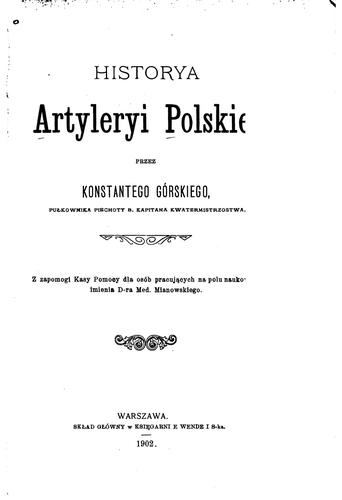 Historya artyleryi polskiej