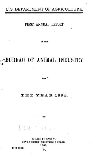 Annual report of the Bureau of Animal Industry. v. 18, 1901