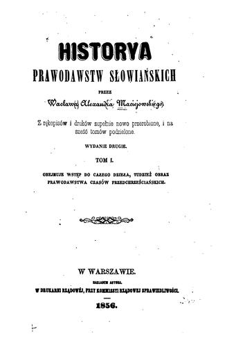 Historya prawodawstw słowiańskich