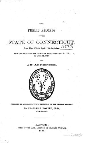 THE PUBLIC RECORDS OF THE STATE CONNECTICUT