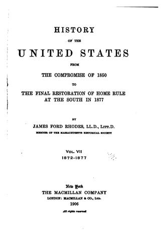 History of the United States from the Compromise of 1850