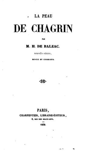 La peau de chagrin: roman philosophique