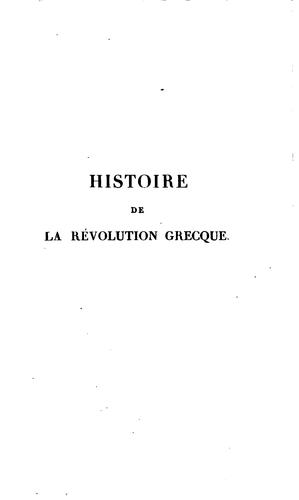 Histoire de la révolution grecque