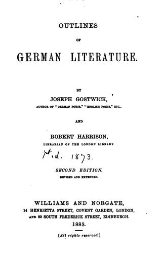Outlines of German Literature