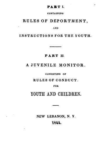 A juvenile guide, or, Manual of good manners, by lovers of youth