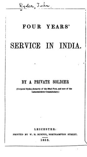 Four Years' Service in India