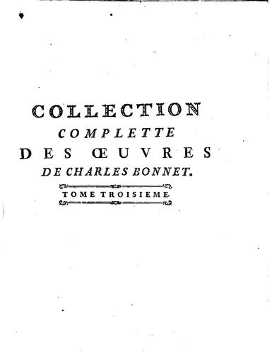 Œuvres d'histoire naturelle et de philosophie