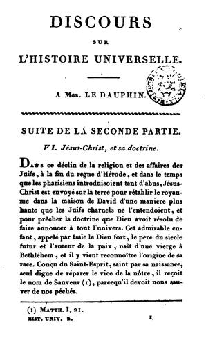 Discours sur l'histoire universelle. Éd. stéréotype