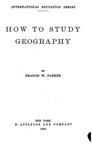 How to Study Geography