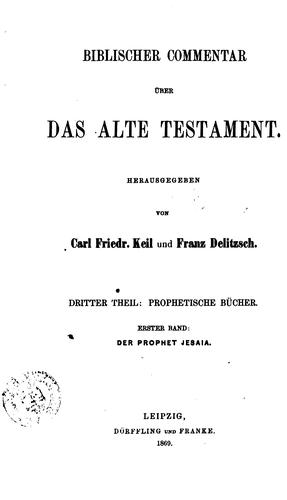 Biblischer Commentar über den Propheten Jesaia