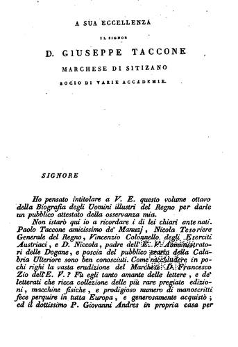 Biografia degli uomini illustri del regno di Napoli, ornata de loro rispettivi ritratti