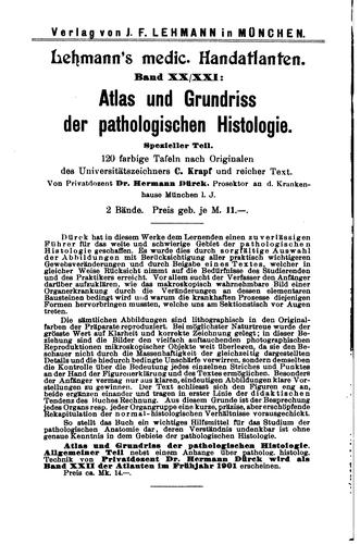 Atlas und Grundriss der pathologischen Anatomie