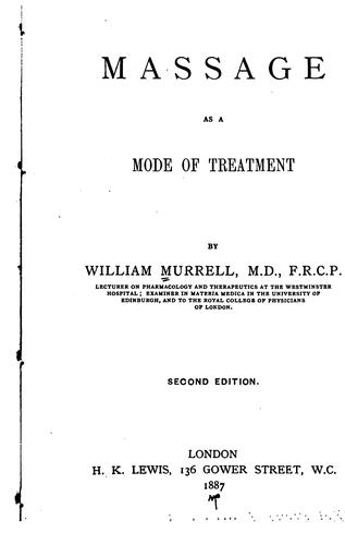 Massage as a Mode of Treatment