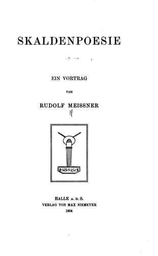 Skaldenpoesie: Ein Vortrag