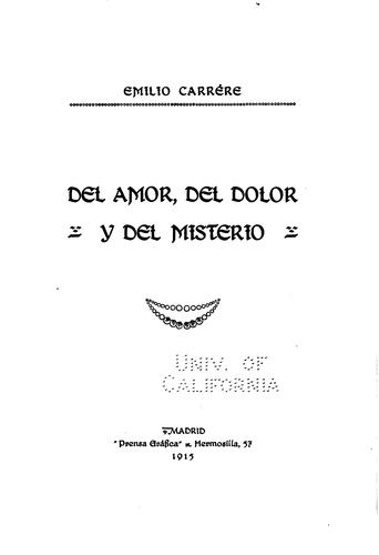 Del amor, del dolor y del misterio