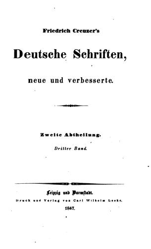 Deutsche Schriften, neue und Verb