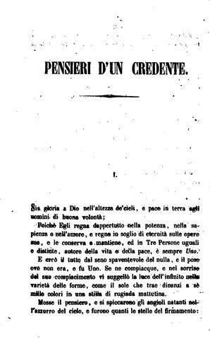 Pensieri di un credente